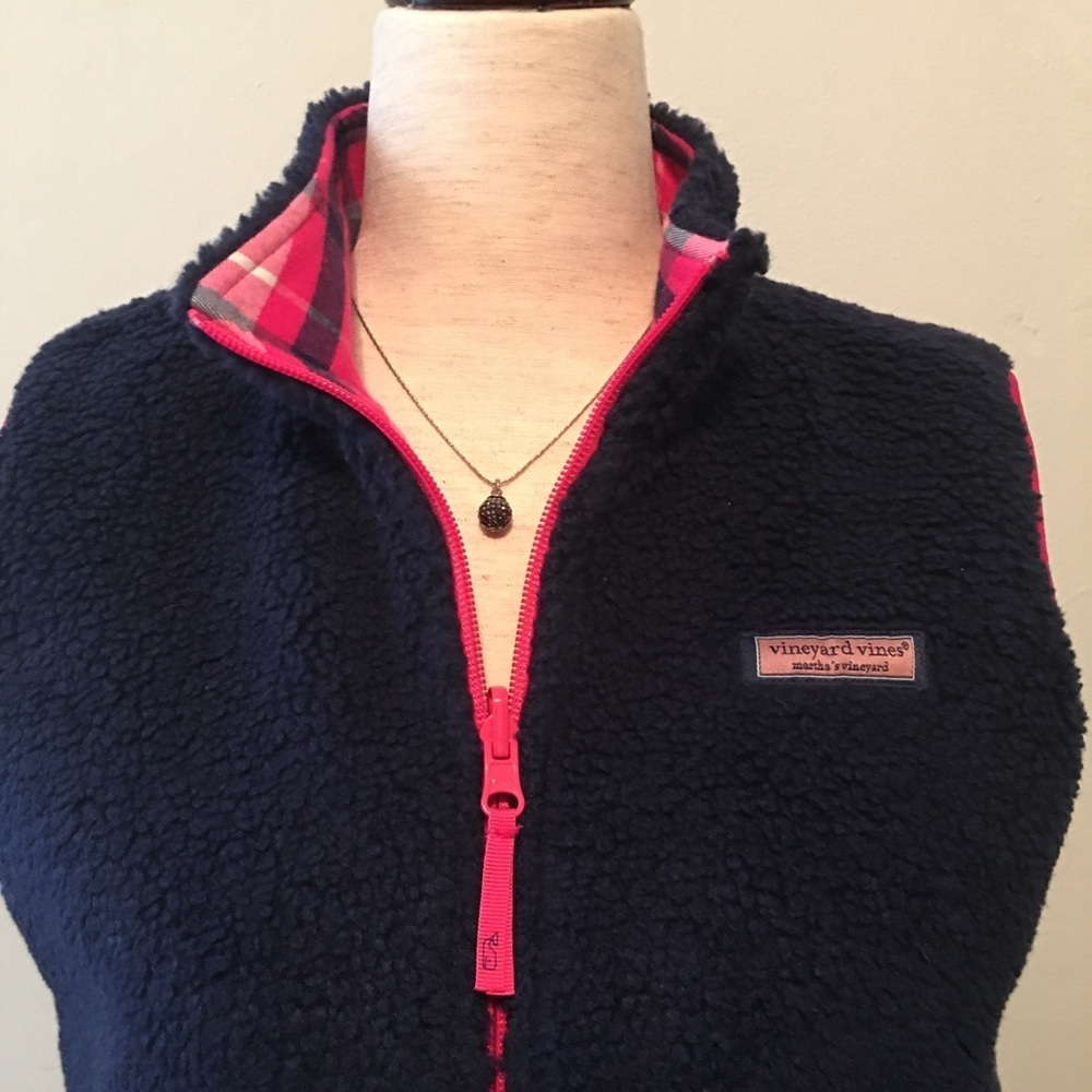 Vineyard Vines Reversible Vest Plaid Size Medium - Picture 7 of 10